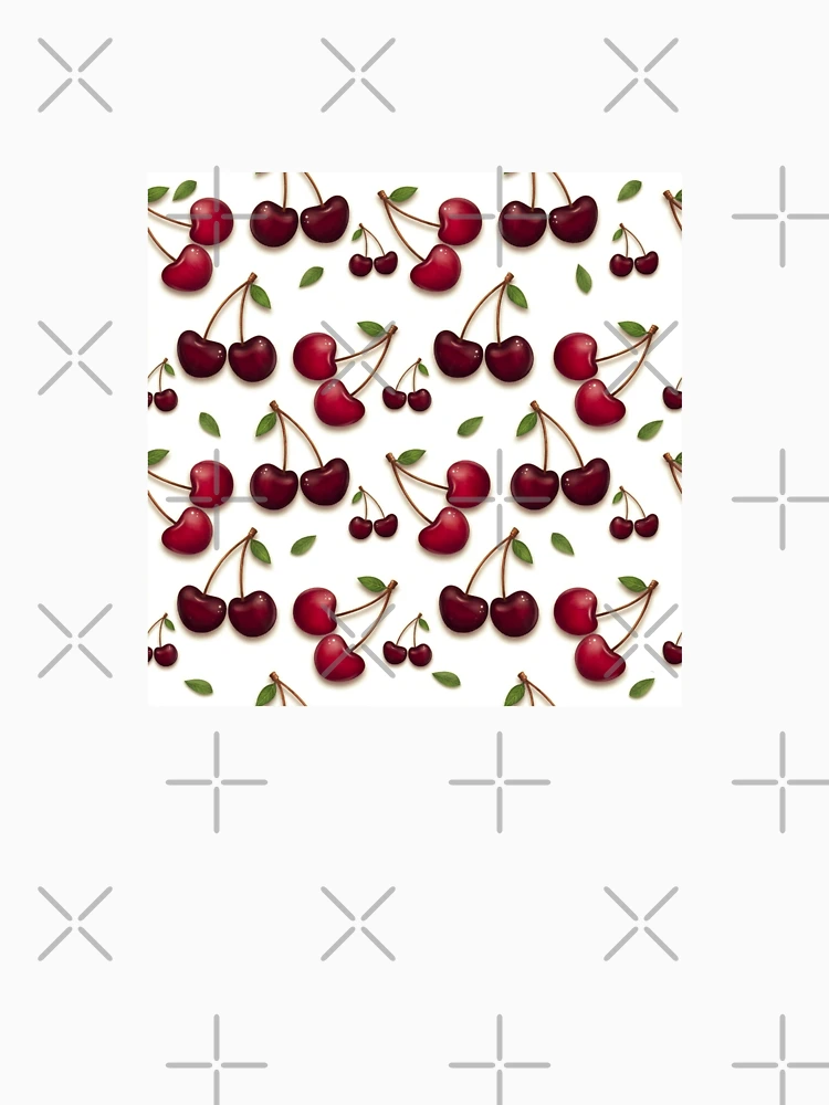 Thumbnail 7 of 7, Essential T-Shirt, Realistic Cherries pattern by RKTOPIC designed and sold by RKTopic.