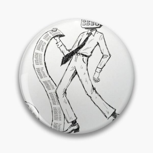 Item preview, Abstract illustration of a calculator head businessman designed and sold by Creative88Art.