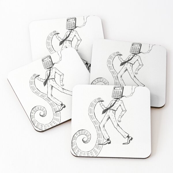 Item preview, Abstract illustration of a calculator head businessman designed and sold by Creative88Art.