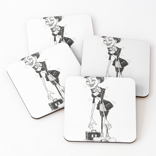 Item preview, Surreal caricature of a hotel clerk with long limbs designed and sold by Creative88Art.