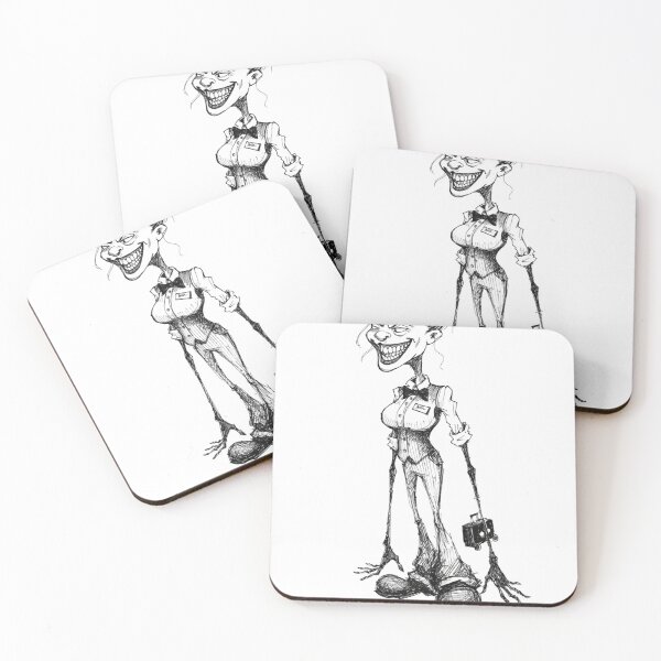 Item preview, Whimsical illustration of a receptionist with big grin designed and sold by Creative88Art.