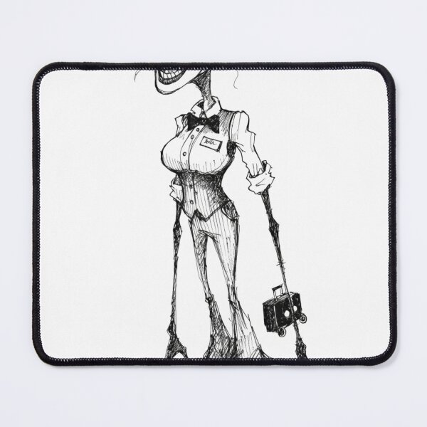 Item preview, Whimsical illustration of a receptionist with big grin designed and sold by Creative88Art.