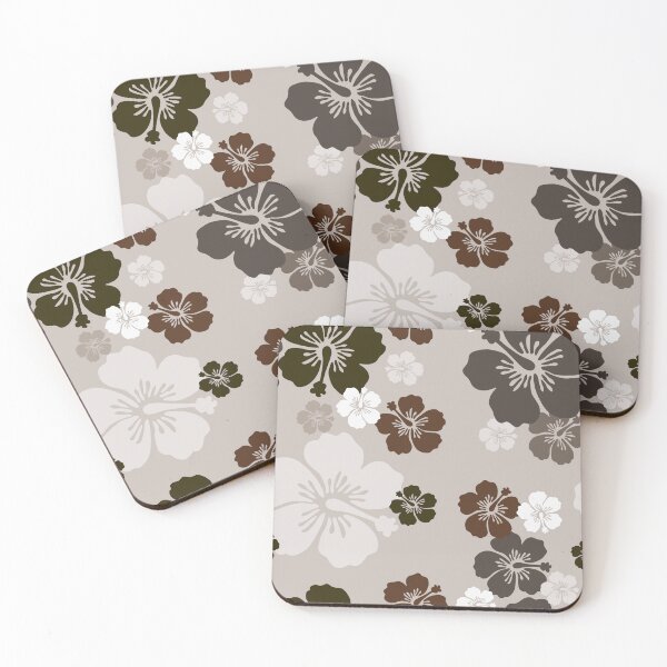 Item preview, Brown Hibiscus floral pattern by RKTOPIC designed and sold by RKTopic.