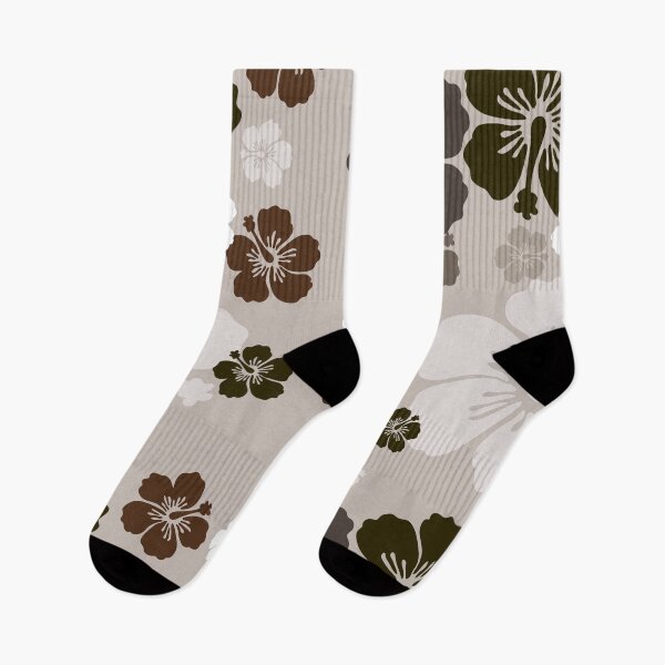 Item preview, Brown Hibiscus floral pattern by RKTOPIC designed and sold by RKTopic.
