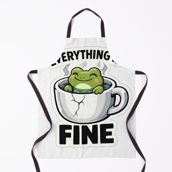 Item preview, Everything Is Fine Funny Chill Frog Existential Dread Meme designed and sold by DesignEpic22.