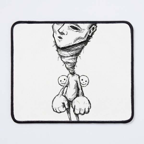 Item preview, Surreal ink sketch of a person with borrowed smiles designed and sold by Creative88Art.