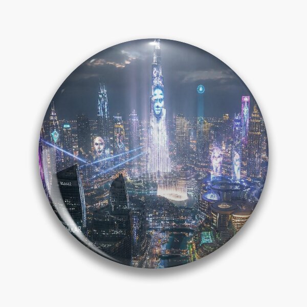 Item preview, Dubai 2150 | Futuristic Burj Khalifa | Cyberpunk Skyline designed and sold by NSAstore.