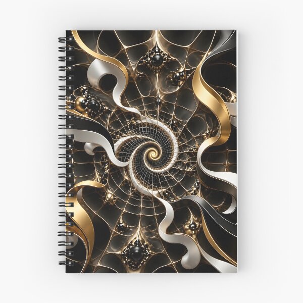 Item preview, Gold and Black Abstract Spiral designed and sold by Vicky Brago-Mitchell®.