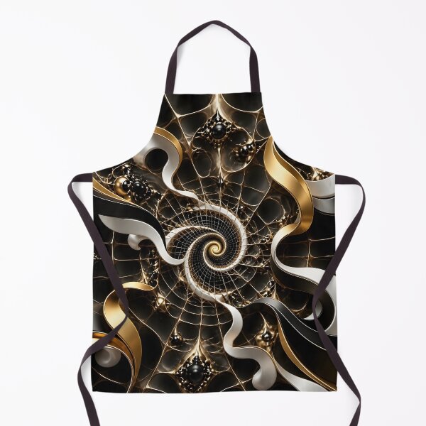 Item preview, Gold and Black Abstract Spiral designed and sold by Vicky Brago-Mitchell®.