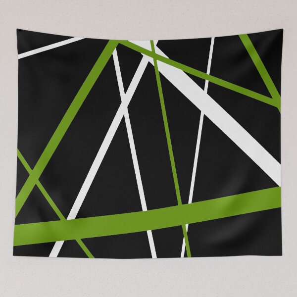 Item preview, Bold Grass-Green Diagonal Lines White Accents designed and sold by taiche.