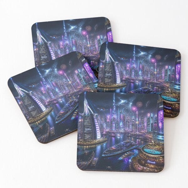 Item preview, Dubai 2150 | Futuristic Burj Khalifa | Cyberpunk Skyline designed and sold by NSAstore.
