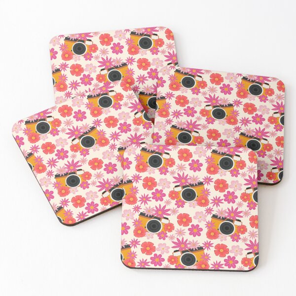 Item preview, 70s Flashback: Cameras & Wildflowers Retro Pattern designed and sold by Home Cyn Home.