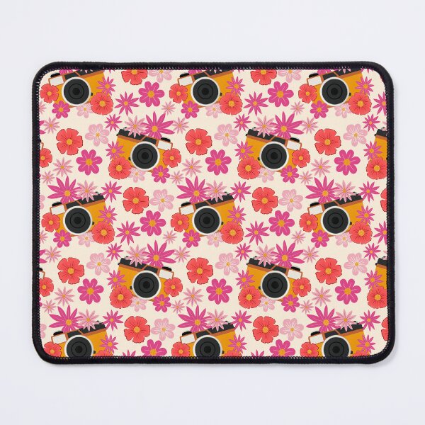Item preview, 70s Flashback: Cameras & Wildflowers Retro Pattern designed and sold by Home Cyn Home.