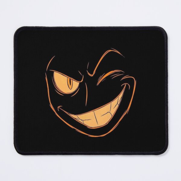 Item preview, Creepy Cheshire Smile" Dark Graphic: Neon Orange Evil Mascot Sticker designed and sold by UrbanCanvas 111.