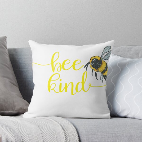 Item preview, Bee Kind Bumble Bee Hand Lettered Inspirational Quote designed and sold by Megan Jamison.
