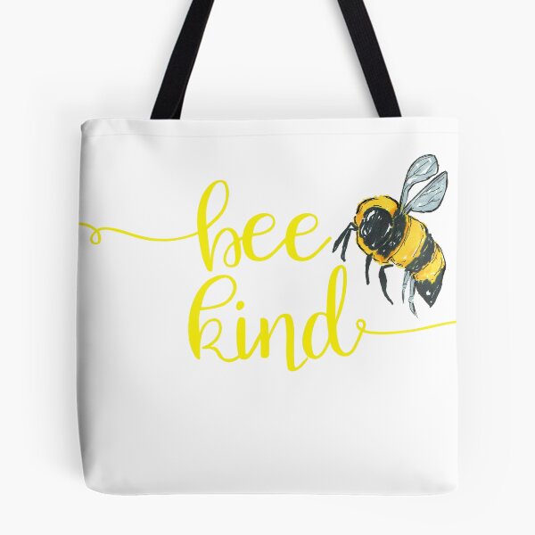 Item preview, Bee Kind Bumble Bee Hand Lettered Inspirational Quote designed and sold by Megan Jamison.