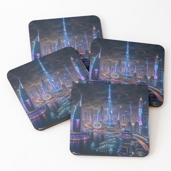 Item preview, Dubai 2150 | Futuristic Burj Khalifa | Cyberpunk Skyline designed and sold by NSAstore.