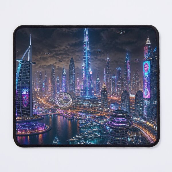 Item preview, Dubai 2150 | Futuristic Burj Khalifa | Cyberpunk Skyline designed and sold by NSAstore.