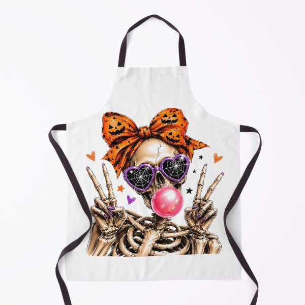 Item preview, Cute Skeleton Girl Blowing Bubble Gum Halloween designed and sold by سله أرت.