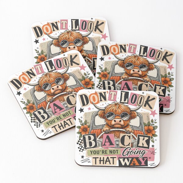 Item preview, Don't Look Back You're Not Going That Way Cow Design designed and sold by LunaPixelStudio.