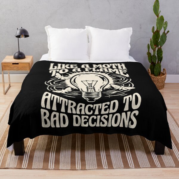 Item preview, Like A Moth To A Flame Bad Decisions Vintage Graphic designed and sold by SplashTastic.