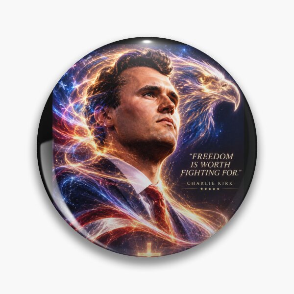 Item preview, Charlie Kirk Abstract Cosmic Portrait | Patriotic Wall Art | Inspirational Political Art designed and sold by PolitiSized.