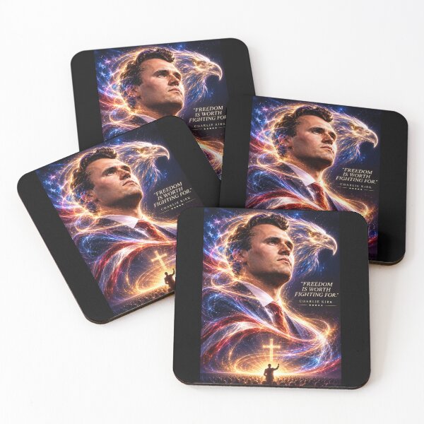 Item preview, Charlie Kirk Abstract Cosmic Portrait | Patriotic Wall Art | Inspirational Political Art designed and sold by PolitiSized.