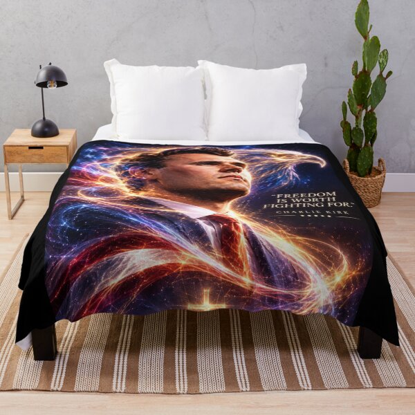 Item preview, Charlie Kirk Abstract Cosmic Portrait | Patriotic Wall Art | Inspirational Political Art designed and sold by PolitiSized.