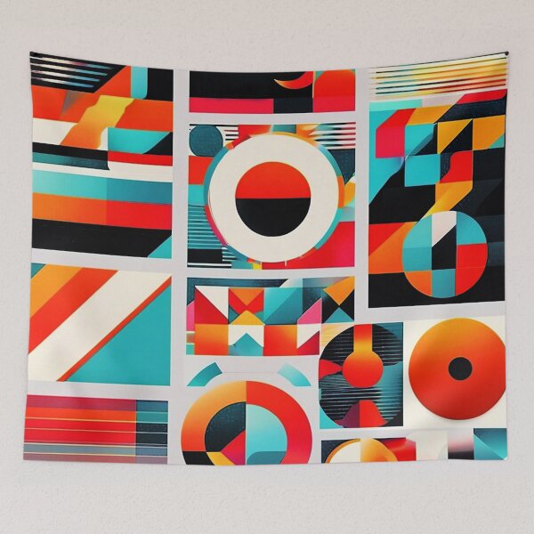 Item preview, Mid-Century Modern 1950's Geometric Colorful Abstract Designs   designed and sold by DEC02.