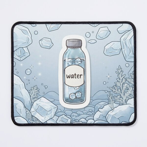 Item preview, Refreshing bottle of water with ice designed and sold by Purpleclomb.