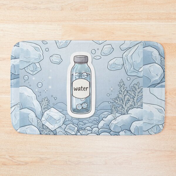 Item preview, Refreshing bottle of water with ice designed and sold by Purpleclomb.