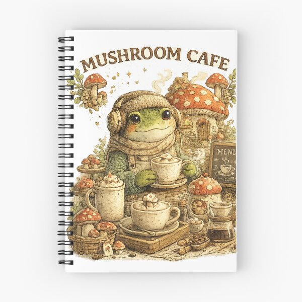 Item preview, Mushroom Café Frog | Cozy Cottagecore Frog Coffee Lover Cute Forest Design designed and sold by بيعها | Bee3ha.