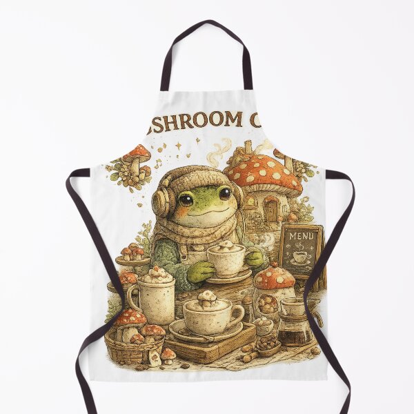 Item preview, Mushroom Café Frog | Cozy Cottagecore Frog Coffee Lover Cute Forest Design designed and sold by بيعها | Bee3ha.