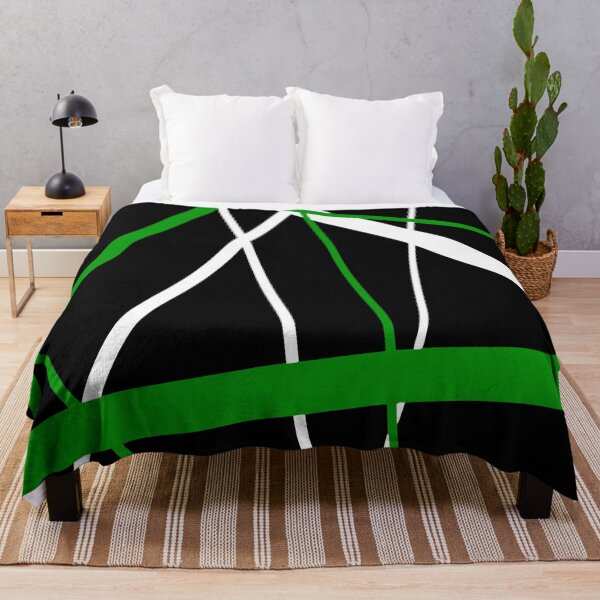 Item preview, Bold Mid-Green Diagonal Lines White Accents designed and sold by taiche.