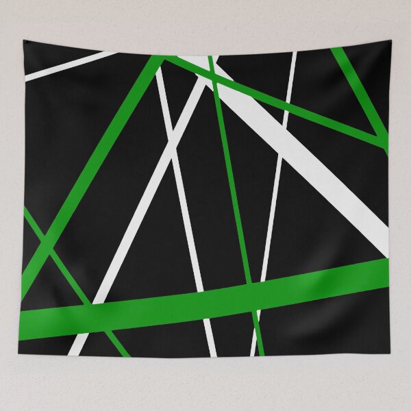 Item preview, Bold Mid-Green Diagonal Lines White Accents designed and sold by taiche.