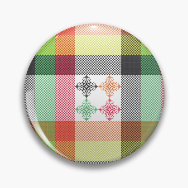 Item preview, Decorative floral ornament plaid pattern designed and sold by PowerAntShop.