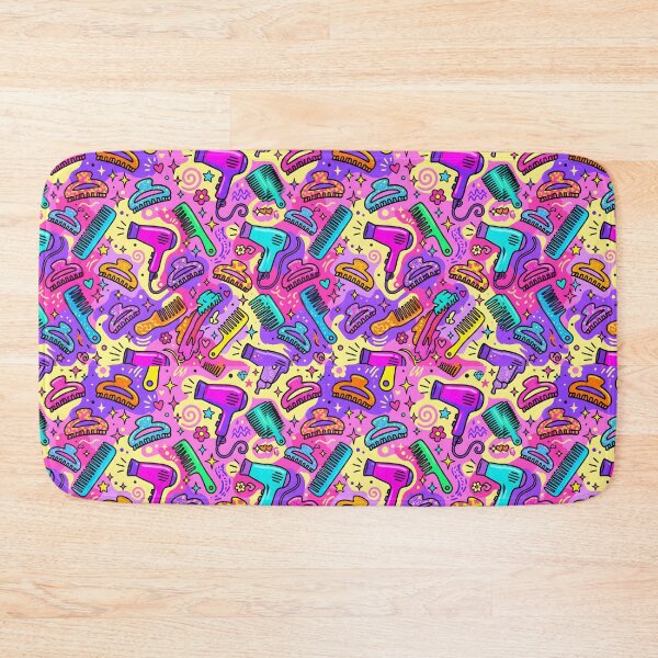 Item preview, Retro Hair Styling Tools Neon Funky Pattern designed and sold by SplashTastic.