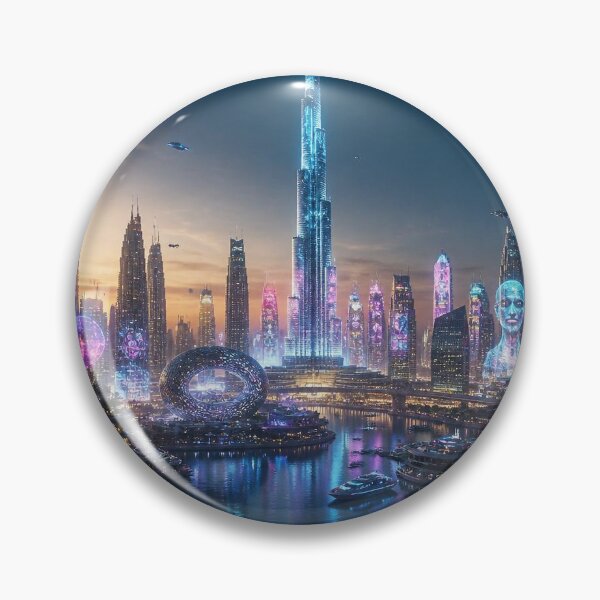 Item preview, Dubai 2150 | Futuristic Burj Khalifa | Cyberpunk Skyline designed and sold by NSAstore.