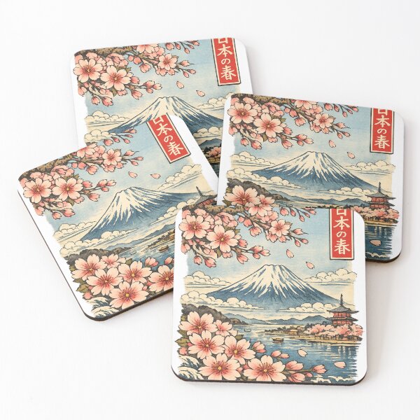 Item preview, ukiyo-e style Mt Fuji with cherry blossoms_0719 designed and sold by JpnArts-Sak981.
