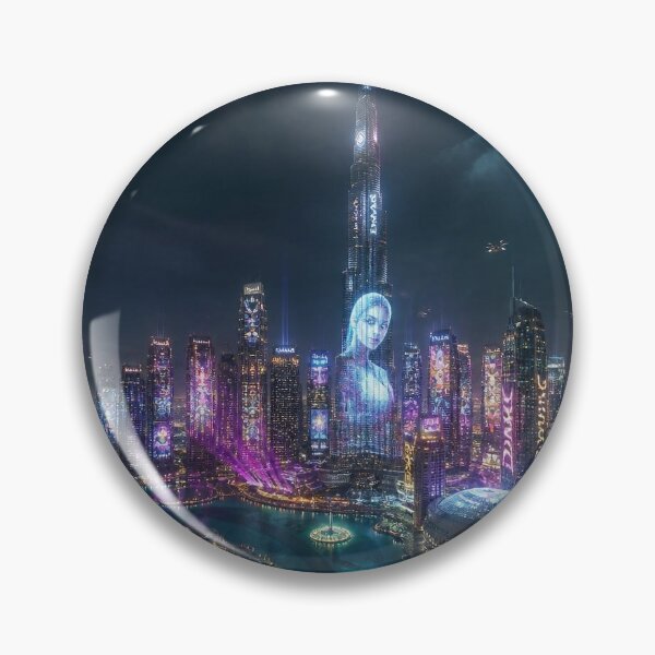 Item preview,  Dubai 2150 | Futuristic Burj Khalifa | Cyberpunk Skyline designed and sold by NSAstore.