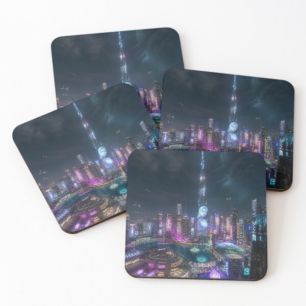 Item preview,  Dubai 2150 | Futuristic Burj Khalifa | Cyberpunk Skyline designed and sold by NSAstore.