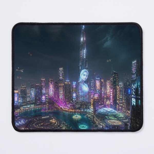 Item preview, Dubai 2150 | Futuristic Burj Khalifa | Cyberpunk Skyline designed and sold by NSAstore.
