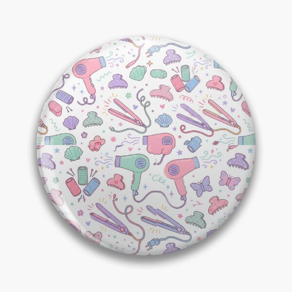 Item preview, Cute Pastel Hair Care Tools Seamless Pattern designed and sold by SplashTastic.