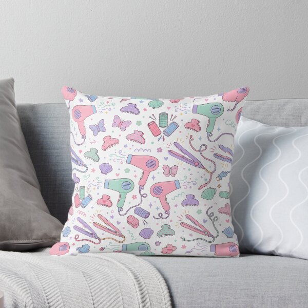 Item preview, Cute Pastel Hair Care Tools Seamless Pattern designed and sold by SplashTastic.