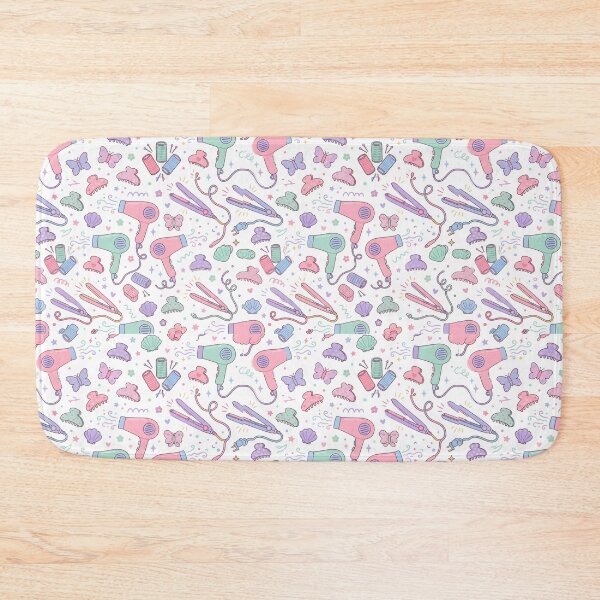 Item preview, Cute Pastel Hair Care Tools Seamless Pattern designed and sold by SplashTastic.