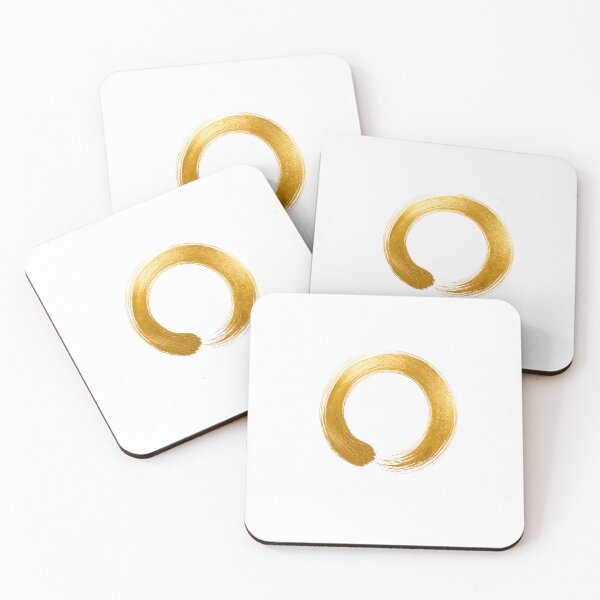 Item preview, Gold Zen Ensō Circle Minimal Art designed and sold by TheSlowShore.