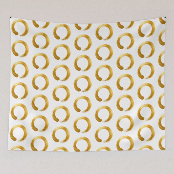 Item preview, Gold Zen Ensō Circle Minimal Art designed and sold by TheSlowShore.