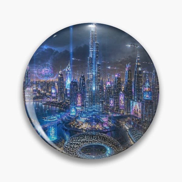 Item preview, Dubai 2150 | Futuristic Burj Khalifa | Cyberpunk Skyline designed and sold by NSAstore.