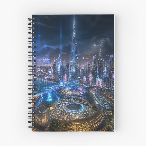 Item preview, Dubai 2150 | Futuristic Burj Khalifa | Cyberpunk Skyline designed and sold by NSAstore.