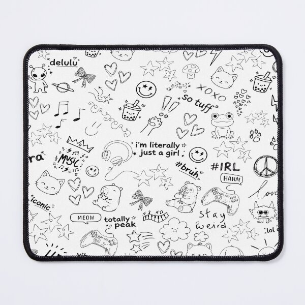 Item preview, Gen Z/Gen Alpha Aesthetic Maximalist Doodle Pattern designed and sold by Side By Side Studio.